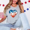 Simply Sage Market Women's Land Of The Free Heart Short Sleeve Graphic Tee - 2 of 4