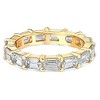 Pompeii3 5Ct Emerald Moissanite Eternity Ring in 14k Yellow Gold - 2 of 4