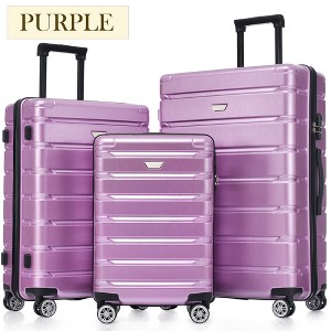 Hrinhom 3-Piece Luggage Set With Spinner Wheels,Lightweight Travel Bags (20"/24"/28") - 1 of 4