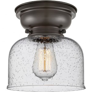Large Bell-1 Light Flush Mount in Industrial Style-8 Inches Wide by 7.15 Inches High - 1 of 1