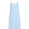 Lands' End Women's Cotton Interlock Tank Above the Knee Nightgown with Embroidery - 3 of 4