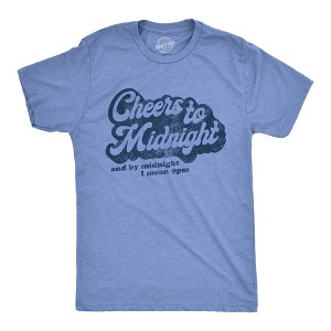 Mens Cheers To Midnight And By Midnight I Mean 9pm T Shirt Funny New Years Eve Graphic Tee - Crazy Dog Men's T Shirt - 1 of 4