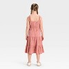 Girls' Sleeveless Woven Floral Midi Dress - Cat & Jack™ - 2 of 3