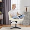 Musment Criss Cross Legged Chair, Armless Office Desk Wide Seat No Wheels, Swivel Height Adjustable Comfy - 4 of 4