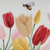 Saro Lifestyle Charming Felt Applique Tulips Poly Filled Pillow, 14"x22", Multicolored - 3 of 4