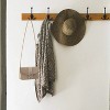 LunaLulinlk 5 Pack Big Heavy Duty Three Prongs Coat Hooks Wall Mounted with 15 Screws Retro Double Utility Rustic Hooks (Black) - 4 of 4