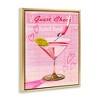 Stupell Industries Diver into Cocktail Guest Check Black Framed Floater Canvas Wall Art - 3 of 4