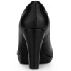BLISSFUL STEP Women's Round Toe Platform Chunky Heel Pumps - 3 of 4