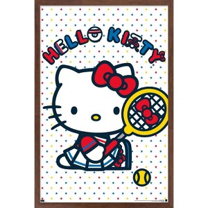 Trends International Hello Kitty and Friends: 21 Sports - Kitty Tennis Framed Wall Poster Prints - 1 of 4