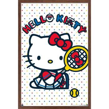 Trends International Hello Kitty and Friends: 21 Sports - Kitty Tennis Framed Wall Poster Prints