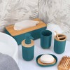 Evideco French Home Goods Cotton Pad & Q-Tip Holder with Bamboo Lid - 4 of 4