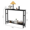 5.9" Narrow Sofa Table, 2 Tier Skinny Console Table with Adjustable Shelf, Slim Behind Couch Table for Living Room, Entryway, Hallway, Foyer - 3 of 4