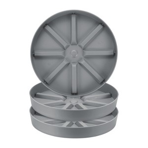Unique Bargains Plastic Indoor/Outdoor Anti-Rot Water Catcher Tray Plant Saucer 3 Pcs - 1 of 4