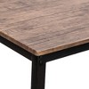 Nordlys 4-Person Metal and Gray Wood Dining Table, Industrial Style , Dining Room - 3 of 4