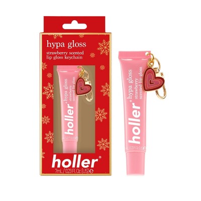 Holler and Glow Hypa Gloss Strawberry Swirl Strawberry Scented Lip Gloss with Charm - 0.23 fl oz
