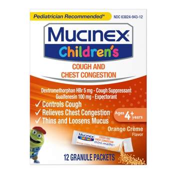 Mucinex Children's Expectorant & Cough Suppressant Mini Melts - Orange Crème - 12ct