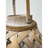 Essential Decor & Beyond 16.3" Natural Bamboo Glass Candle Holder Tabletop Lantern With Handle - 4 of 4