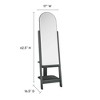 Modway Ascend Standing Mirror – Full-Length Floor Mirror with Arched Metal Frame for Bedroom or Entryway - 3 of 4