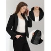 Allegra K Women's Office Notched Lapel Long Sleeve Crop Coat Blazer - 2 of 4