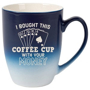 100 North Playing Card 10 Ounce Navy Blue and White Two Toned Ombre, Comfortably Fits Your Hands, Ceramic Tea Coffee Cup Mug, I bought this coffee cup - 1 of 1