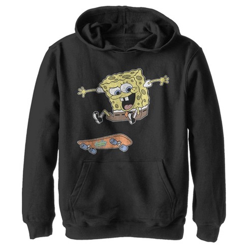 Boy s SpongeBob SquarePants Skater Bob Pull Over Hoodie Black Small