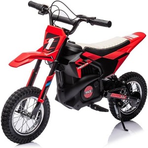 Acekool Kids Ride On Dirt Bike, Electric Off-Road Motorcycle, Fast Speed, Comfortable Leather Seat, Outdoor Toy, Air-Filled Tires - 1 of 4