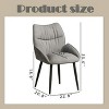Lirago Luxury Velvet Dining Chair Four-Piece Set-Modern Minimalist Grey Design with High Rebound Cushion & Metal Frame - 4 of 4