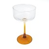 8.2 fl oz Ribbed Coupe Glasses Amber - Bullseye's Playground™ - 2 of 3
