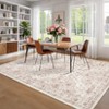 Rugs for Living Room Vintage Floral Print Area Rug Low Pile Non-Slip Distressed Indoor Carpet for Bedroom Dining Room Home Office - 2 of 4