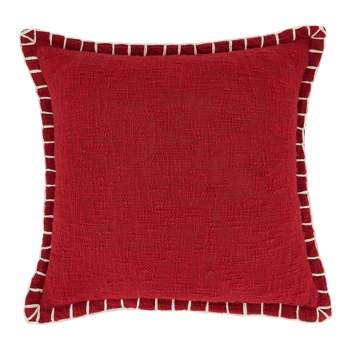 Saro Lifestyle Knit Comfort Chunky Whip Stitch Poly Filled Throw Pillow