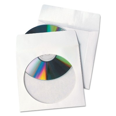 Quality Park Tech-No-Tear Poly/Paper CD/DVD Sleeves 100/Box 77203