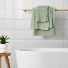 4pk Turkish Cotton Washcloth Set Green - Wellbe - 3 of 4
