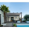 10x10 Ft Outdoor Aluminum Pergola with Upgraded Retractable Canopy, Outdoor Shelter Suitable for Gardens, Backyard, Lawn, Deck - Grey. - 3 of 4