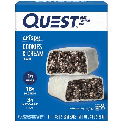 Quest Nutrition 17g Hero Protein Bar - Crispy Cookies & Cream - 4ct - image 1 of 4