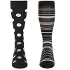 MeMoi Men's 2 Pair Pack Cashmere Crew Socks Black-Black 10-13 - 2 of 4