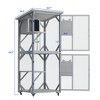 Catio Outdoor Cat Enclosure, 66.5" Wooden Cat Playen Catio with Wheels, Large Pet House with Platforms and Resting Box, Feral Animal Shelter - 2 of 4