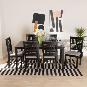 Baxton Studio Deanna Modern Fabric Wood Dining Set - 1 of 4