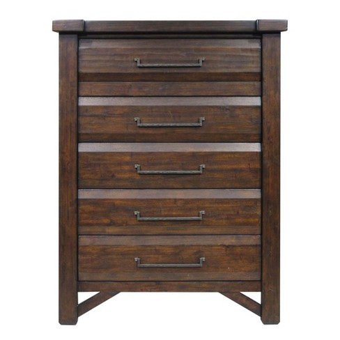 Timber 5 Drawers Chest Distressed Chesnut Steve Silver Target
