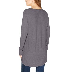 I.N.C International Concepts Womens V-Neck Sweater Tunic Blouse, Grey, Large - 1 of 1