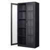 Mlezan Display Cabinet: Glass Doors, 4 Adjustable Shelves, Locking Case. Ideal for Home, Office, or Clinic. Assembly Required. - 2 of 4