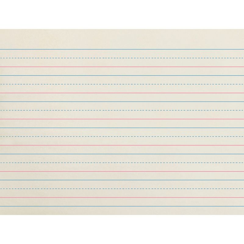 School Smart Red & Blue Newsprint Paper, 3/4 Inch Ruled, 11 x 8-1/2 Inches, 500 Sheets, 1 of 4