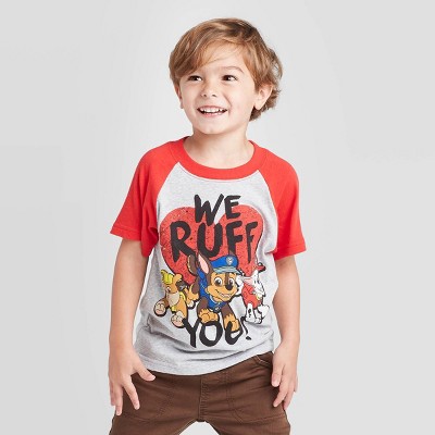 Toddler Boys Paw Patrol We Ruff You Short Sleeve T Shirt Silver 5t Target Inventory Checker Brickseek - boys roblox short sleeve t shirt black s brickseek