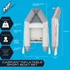 Bestway Hydro-Force Caspian Inflatable 2 Person Boat Set with 2 Aluminum Oars, Hand Pump, and Carry Bag for Fishing or Cruising on the Water - 2 of 4