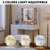 Vanity Desk Makeup Table with Mirror, LED Lights & Charging Station - 4 of 4