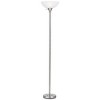 Cal Lighting 150W 3 Way Metal Tr Lamp W/Glass Sh - Brushed Steel - 3 of 4