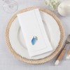 Saro Lifestyle Table Napkins With Embroidered Fish Design (Set of 6), White - 4 of 4