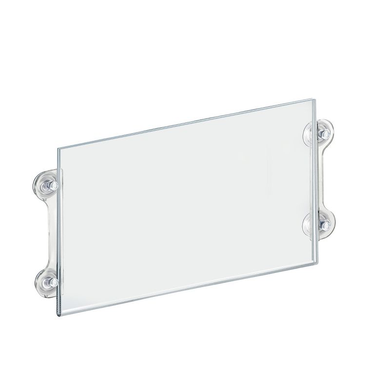 Azar Displays Clear Acrylic Window/Door Sign Holder Frame with Suction Cups 17''W x 11''H, 2-Pack, 4 of 10