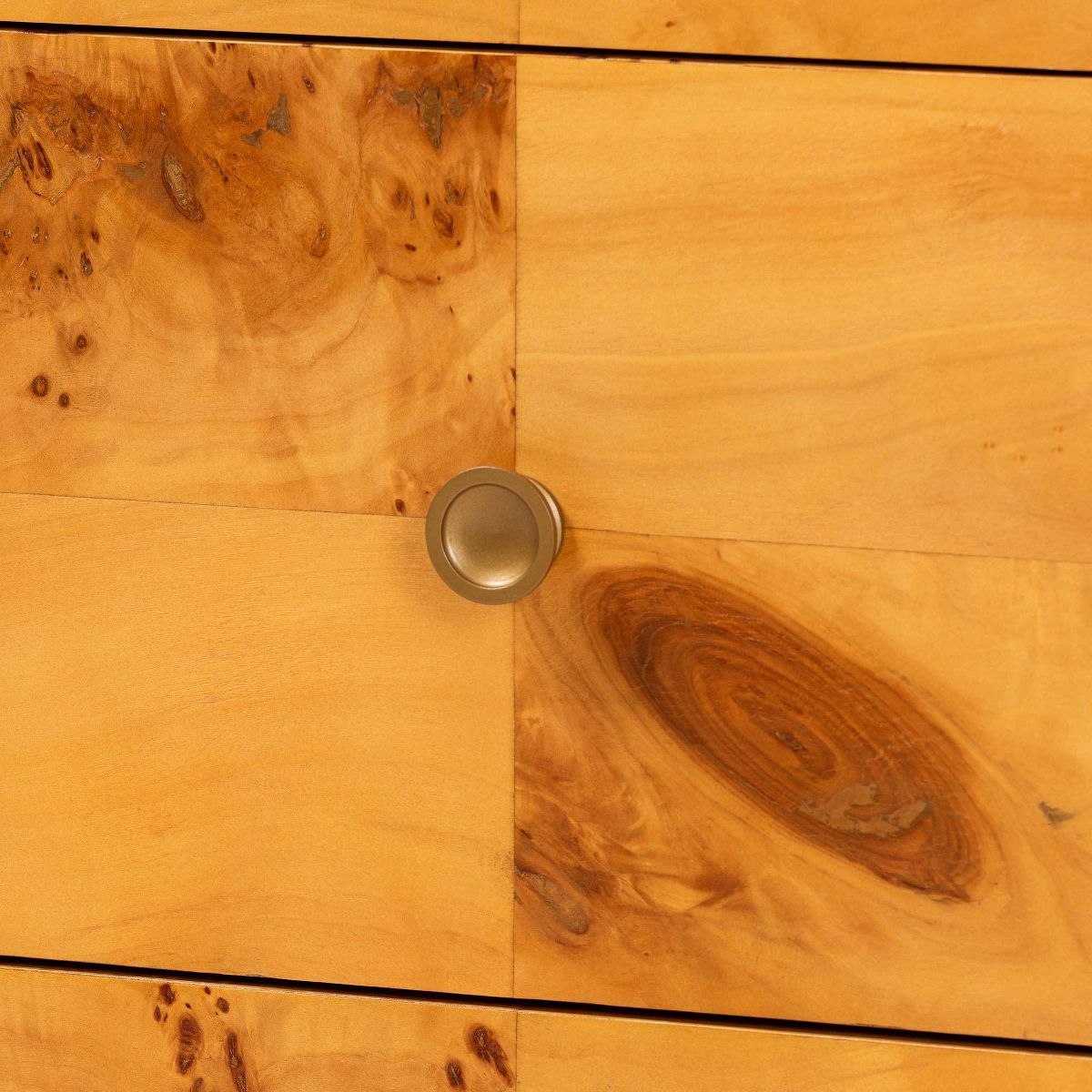 bali & pari Netra Real Burl Wood 6 Drawer Dresser Light Mappa Burl - thumbnail 10