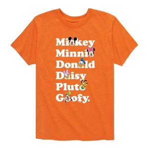 Boys' - Disney - Mickey Friends Character List Short Sleeve Graphic T-Shirt - 1 of 4