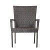 Wesley 5pc Wicker Patio Dining Set - Brown - Christopher Knight Home - 3 of 4